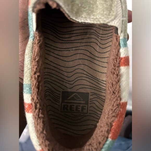 REEF COAST COZY MEN’S STRIPED TOWEL CASUAL SLIP ON SHOES SIZE 8 - Picture 6 of 8